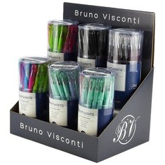 Ручка Bruno Visconti, шариковая, 0.38 мм, синяя , в препаке на 6 туб ручек (144 ручки), PointWrite, Арт. 20-0210-6
