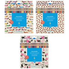 Карандаши Bruno Visconti, акварельные, 48 цветов , HappyColor, Арт. 30-0100, упаковка в ассортименте. Цена за 1 набор.