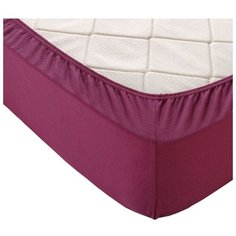 Простыня на резинке Селтекс ТПР140, трикотаж, 140 х 200 см, марсала