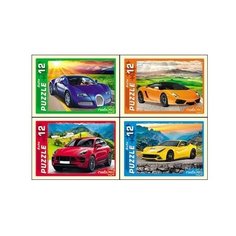 Пазл Рыжий кот Крутые автомобили (П12-1555), 12 дет.