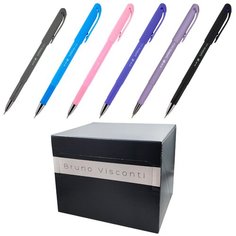 Ручка Bruno Visconti, шариковая масляная, 0.5 мм, синяя, в препаке на 6 туб ручек (144 ручки), SoftWrite, Арт. 20-0085-6