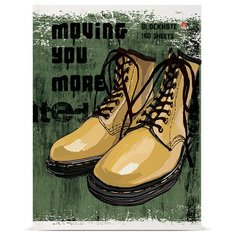 Блокнот Альт, А6 (110 х 145 мм.), "BOOTS. Желтые ботинки" мультиколор 160л., Арт. 3-160-002/26