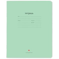Тетрадь школьная Альт, А5 (165 х 203 мм), "народная" цвет зеленый 24 л. клетка, Арт. 7-24-114/1,
