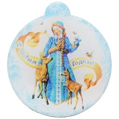 Магнит Magic Time "Снегурочка и оленята", 5,5 x 6 см