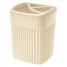 Стакан для зубных щеток Бытпласт Velvet, бежевый
