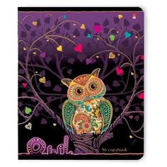 Тетрадь общая Альт, А5 (165 х 203 мм), "сказочные совы NEW" 96 л. клетка, Арт. 7-96-194, обложка в ассортименте