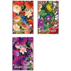 Блокнот Альт, А5 (127 х 200 мм), "цветы" 40 л., Арт. 3-40-300, обложка в ассортименте