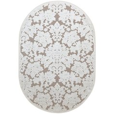 Бельгийский вискозный ковер с рельефом Venezia RV321- R119 овал (200*290 см) Ragolle