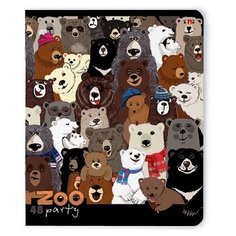 Тетради 48 листов "ZOO-PARTY". Набор 5 шт. Цена за 5 штук. Альт