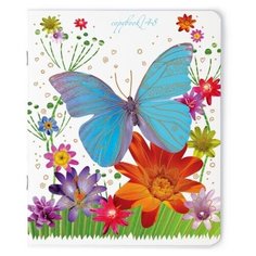 Тетради 48 листов "бабочки.праздник" Набор 5 шт. Цена за 5 штук. Альт