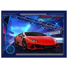 TM"Profit"Альбом для рисования А4 12л. Красная МАШИНА-6 (12-5328) скр. облофсбл- офс. Проф Пресс