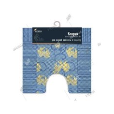 Коврик напольный д/туалета из вспененого ПВХ 50х52см микс 00012457 Вилина