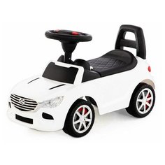 Каталка- автомобиль "SuperCar" №4 со звуковым сигналом (белая) Полесье