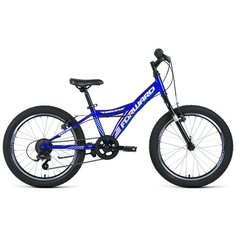 Подростковый горный (MTB) велосипед FORWARD Dakota 20 1.0 (2021) синий/белый 10.5" (требует финальной сборки)