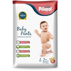 Подгузники- трусики детские Пикул Премиум L (11-16кг) x3 Pikool