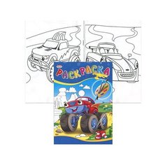 Раскраска А5 удивительные раскраски. Внедорожники В пустыне (Р-2729)4л..на скрепк.обл.- цвет. мелов Проф Пресс