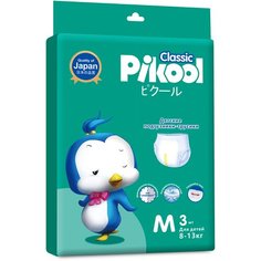 Подгузники- трусики детские Пикул Классик M (8-13кг) x3 Pikool