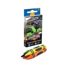Мелки школьные "deVENTE. Champions" восковые 06 шт в картонной коробке с подвесом 8077907