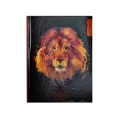 ТМ"Collezione" ежедневник А5.80л. дикий ЛЕВ (80-7470)7БЦ.твин лак+холодня фольга. недат Проф Пресс
