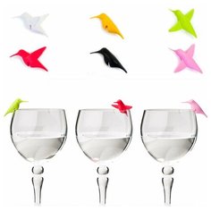 Маркеры для бокалов Humming Bird 6 шт. Qualy