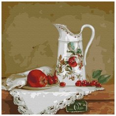 Картина по номерам "Бузин. Натюрморт с белым кувшином", 30x30 см Molly