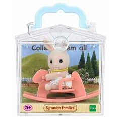 Sylvanian Families 4391-2 Набор "Младенец в пластиковом сундучке" (Кролик на качалке)
