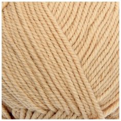 Пряжа "Народная" 30% шерсть, 70% акрил объёмный 220м/100гр (430- Св. беж) 1моток 1258906 Пехорка