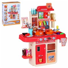 Кухня детская игровая ТМ "Amore Bello" с паром, кран с настоящей водой, продукты меняют цвет, в комплекте 42 предмета : игрушечные столовые приборы, игрушечная посуда, игрушка для детей, игрушка для девочек, игрушка для мальчиков, юным хозяйкам, игруш