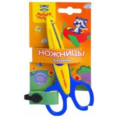 Ножницы детские фигурные Мульти-Пульти "Приключения Енота", 140мм, зигзаг (MS_11141)