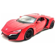 Машинка металлическая инерционная суперкар Lykan HyperSport 1:24 (красная) XLG