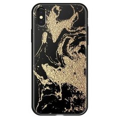 Чехол- накладка закаленное стекло Deppa Glass Case D-86507 для iPhone XS/ X (5.8") 2.0мм Золотистый