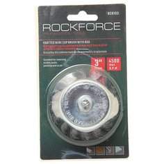 Кордщетка для дрели "чашка" 75мм витая сталь в блистере ROCKFORCE RF- BCR103