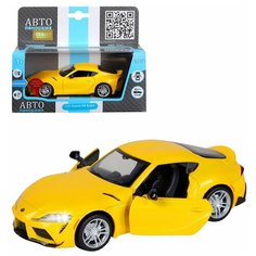 Машинка металлическая инерционная коллекционная ТМ "Автопанорама" М 1:31 Toyota Supra [US], свет, звук, коллекция, игрушечная машина, игрушки для детей, игрушки для мальчиков, цвет желтый, в/к 18 х 9 х 13,5 см