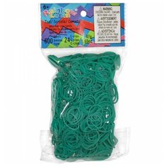 Резинки для плетения браслетов Rainbow Loom Сине-зеленые, Teal (B0023)