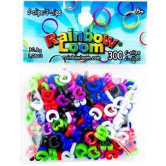 Клипсы для плетения браслетов Rainbow Loom С-образные, 300 штук (A0010)