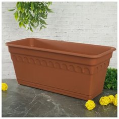Ящик для растений с поддоном балконный 40см "Колывань" терракотовый С183Т 1159926 Martika