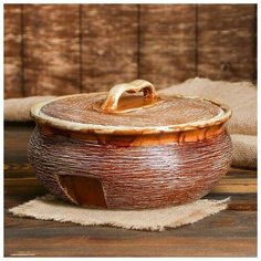 Горшок духовой "Соломка". 4 л 1004270 Керамика ручной работы