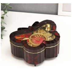 Шкатулка музыкальная "Бабочка большая" механическая 11х15х6 см 255715 Сима ленд