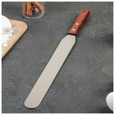 Лопатка-палетка с деревянной ручкой. прямая. 42x3x1.2 см. рабочая часть 30 см (12") 1029756 Сима ленд