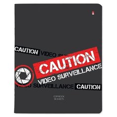 Тетрадь общая Альт, А5 (165 х 203 мм), "KEEP AWAY" 96 л клетка, Арт. 7-96-1171, обложка в ассортименте. Набор 5 шт.