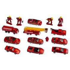 Игровой набор «Пожарная команда» (металл, 15 предметов, размер 3-7 см) Handers