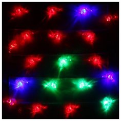 Гирлянда Серпантин 183-0064, 500 см, 20 ламп, прозрачный провод/мультицвет