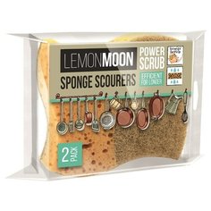 Губки для посуды, 2 шт RETRO, бокал, усиленный абразив Lemon Moon
