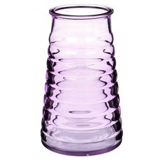 Ваза для цветов NinaGlass Коническая, фиолет, высота 19,5 см