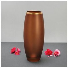 Ваза "Унисон" коричневая 8х11х26 см Сима ленд
