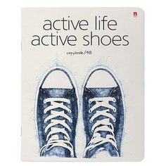 Тетрадь 48 листов "ACTIVE SHOES" 5 видов. Набор 5 штук. Альт