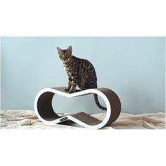 Когтеточка- лежанка из картона Tommy Cat ОверХэд, белая