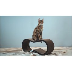 Когтеточка- лежанка из картона Tommy Cat ОверХэд, черная