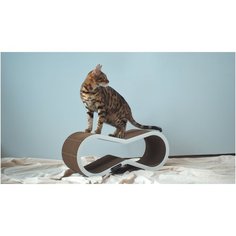 Когтеточка- лежанка из картона Tommy Cat Свитч, белая