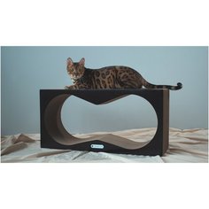 Когтеточка- лежанка из картона Tommy Cat Конвекс, черная